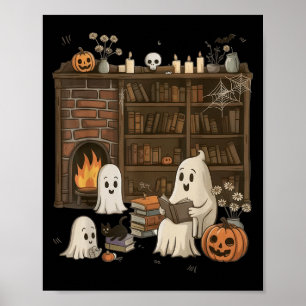 Póster Halloween de la Biblioteca de los Amantes del Libr