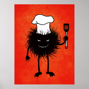 Póster Halloween de la creatura malvada de Cocina
