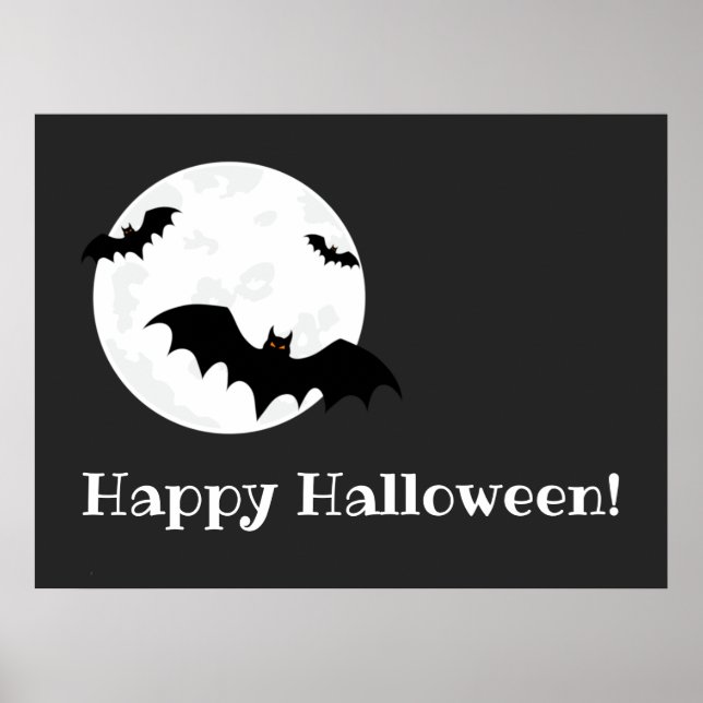 Póster Halloween de los Fatones y la Luna (Frente)