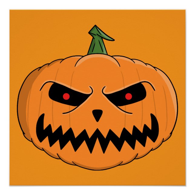 Póster Halloween de Menacing Jack O'Lantern (Anverso)
