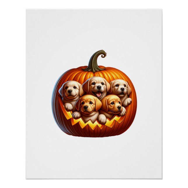 Póster Halloween de perro (Anverso)