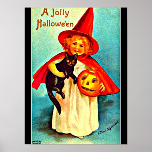 Póster Halloween de poster-feriado Art-Vintage 12 (Frente)