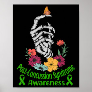 Póster Halloween de sensibilización sobre el síndrome pos
