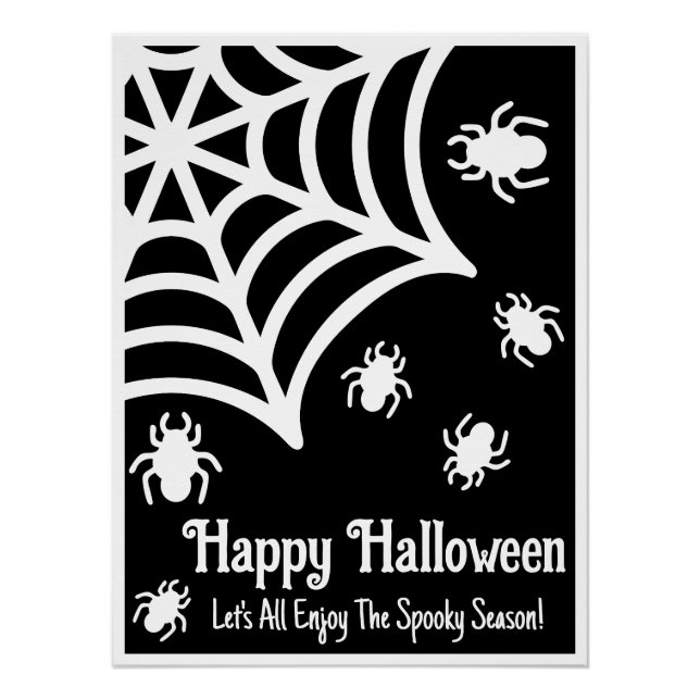 Póster Halloween de Spiderweb personalizado (Anverso)