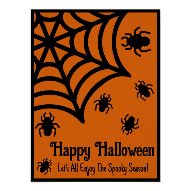 Póster Halloween de Spiderweb personalizado (Anverso)