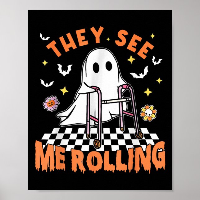 Póster Halloween de Terapia Física Me Ven Rolling Spo (Frente)