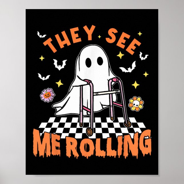 Póster Halloween de Terapia Física Me Ven Rolling Spo (Frente)