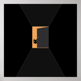 Póster Halloween Decor Black Cat