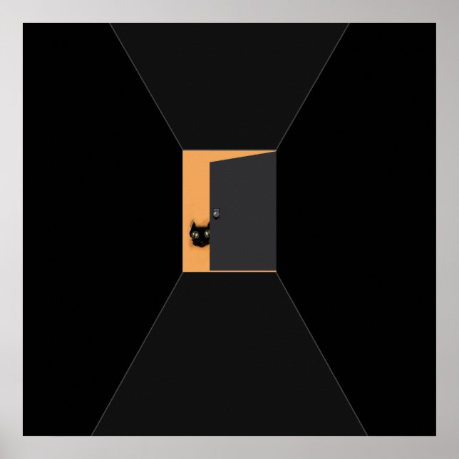 Póster Halloween Decor Black Cat (Frente)