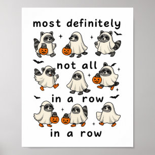 Póster Halloween Definitivamente No Todo En Una Fila De F