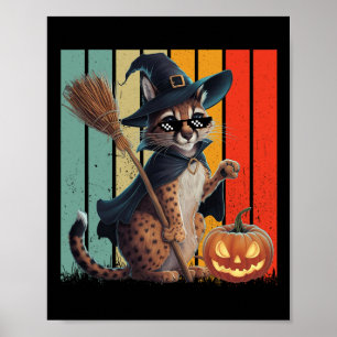 Póster Halloween del gato del gran floppa meme