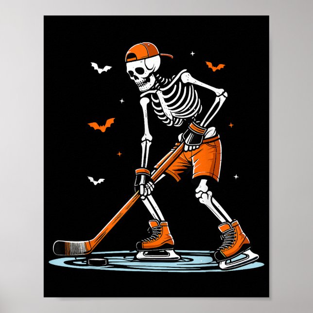 Póster Halloween divertida Halloween de hockey sobre hiel (Frente)