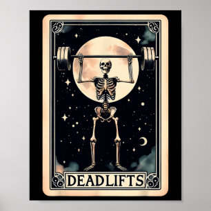 Póster Halloween divertida para el Levantamiento del Peso