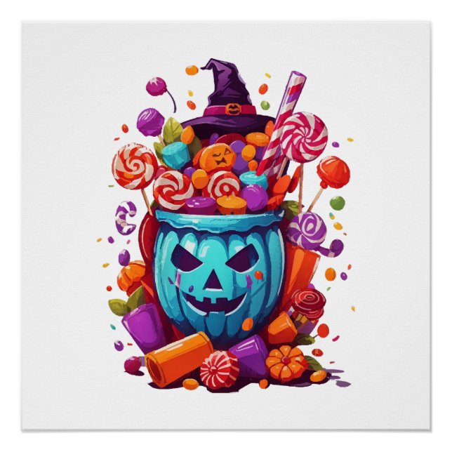 Póster Halloween divertido  (Anverso)
