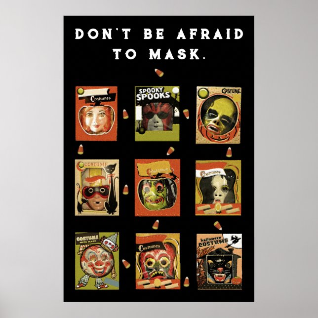Póster Halloween divertido (Frente)