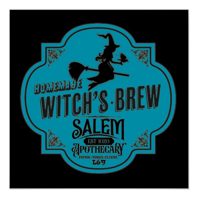 Póster Halloween divertido de WITCH'S BREW (Anverso)