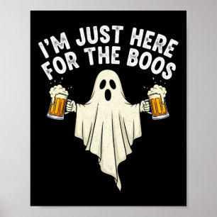 Póster Halloween divertido estoy aquí por el disfraz de l