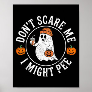 Póster Halloween divertido no me llames Gh.
