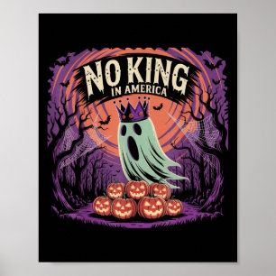 Póster Halloween divertido sin reyes en Estados Unidos de