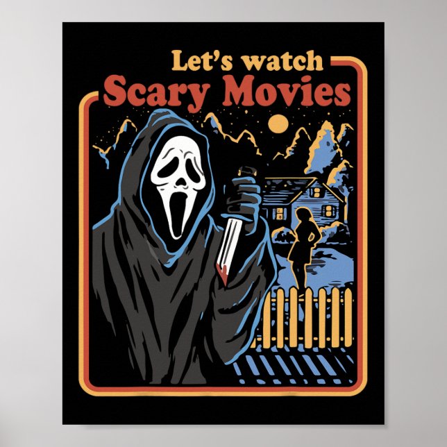 Póster Halloween divertido vamos a ver el fantasma de las (Frente)