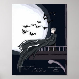 Póster Halloween Dracula Art Print