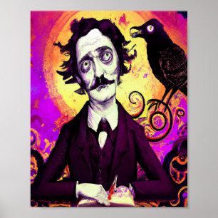 Póster Halloween, Edgar Allen Poe, Raven, Nevermore