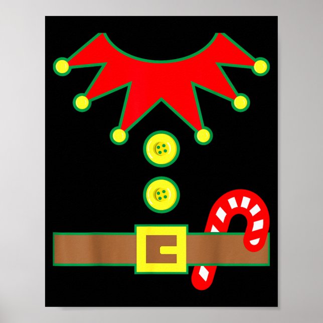 Póster Halloween Elf Costume For Kids Men &amp; Women  (Frente)