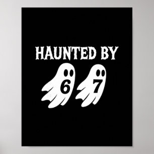 Póster Halloween Embrujado 67 Número 67 Seis Siete Meme