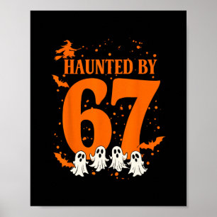 Póster Halloween Embrujado Embrujado 67 Número 67 Seis Si