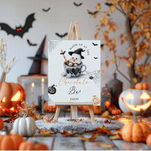 Póster Halloween en Baby Shower de Little Boo Hot Choco B
