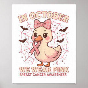 Póster Halloween En Octubre Usamos El Cáncer De Mama Nk A