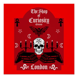 Póster Halloween en Punk gótico de brujas