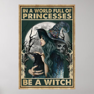Póster Halloween En Un Mundo Lleno De Princesas Sea Una B