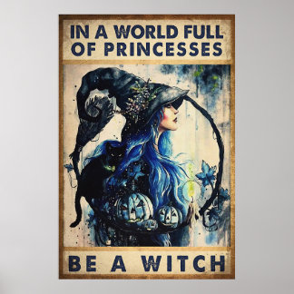 Póster Halloween En Un Mundo Lleno De Princesas Sea Una B