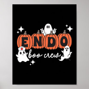 Póster Halloween Endo Crew Fantasmas Calabaza Endo Enferm