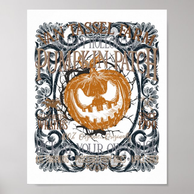 Póster Halloween es divertida en la granja de cosecha Sle (Frente)