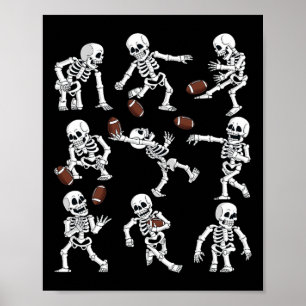 Póster Halloween: Escrúpulos de fútbol americano divertid