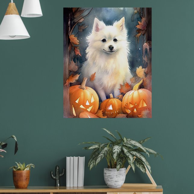 Póster Halloween Eskimo Estadounidense con calabazas asus (Salón 1)