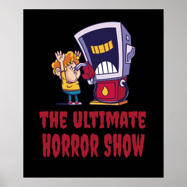 Póster Halloween - Espectáculo de Terror en la Gasolinera (Frente)