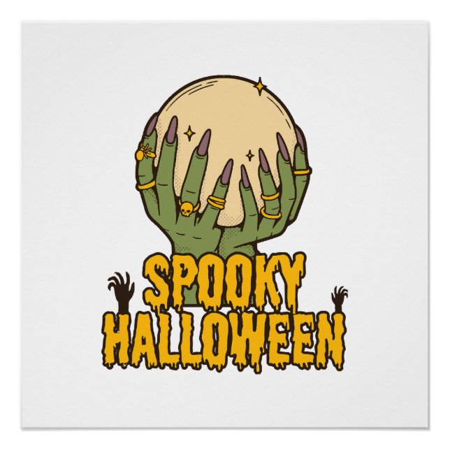 Póster halloween espeluznante (Anverso)