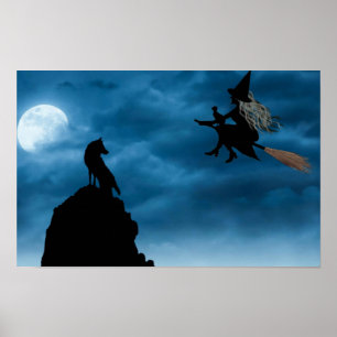 Póster Halloween espeluznante.