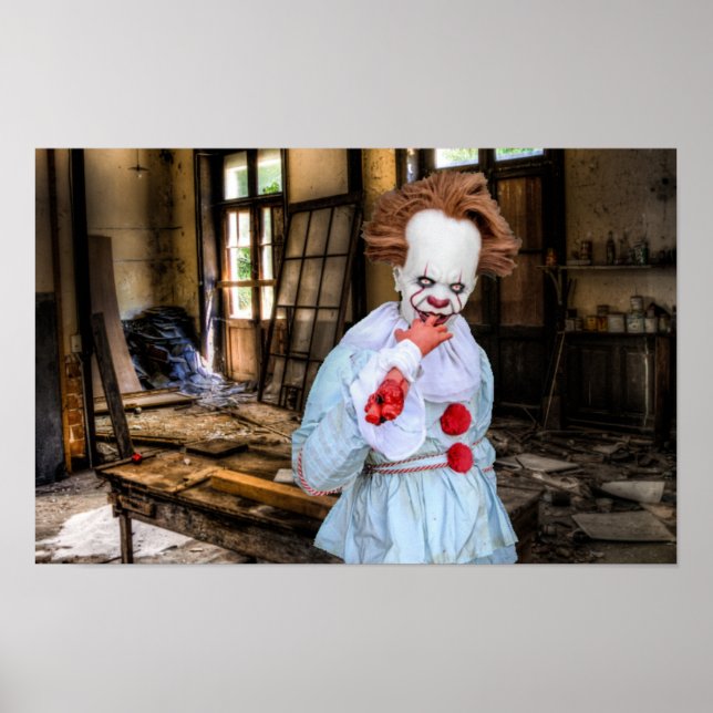 Póster Halloween espeluznante. (Frente)