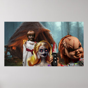 Póster Halloween espeluznante.