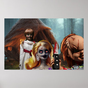 Póster Halloween espeluznante.