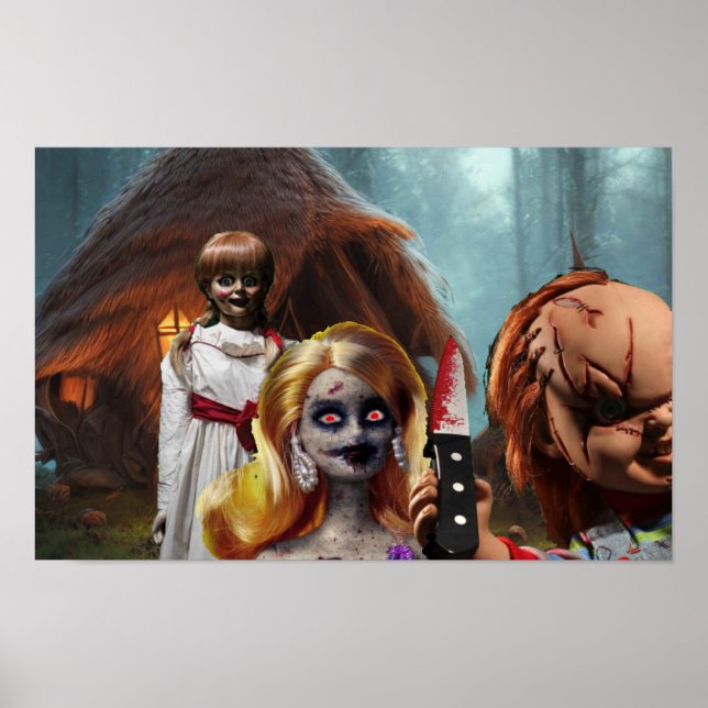 Póster Halloween espeluznante. (Frente)