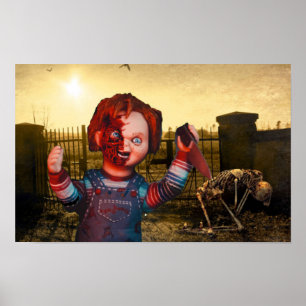 Póster Halloween espeluznante.