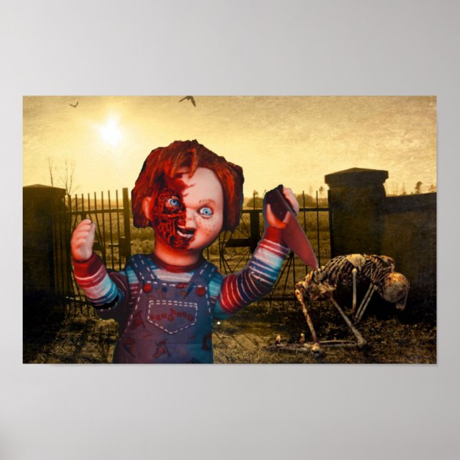 Póster Halloween espeluznante. (Frente)