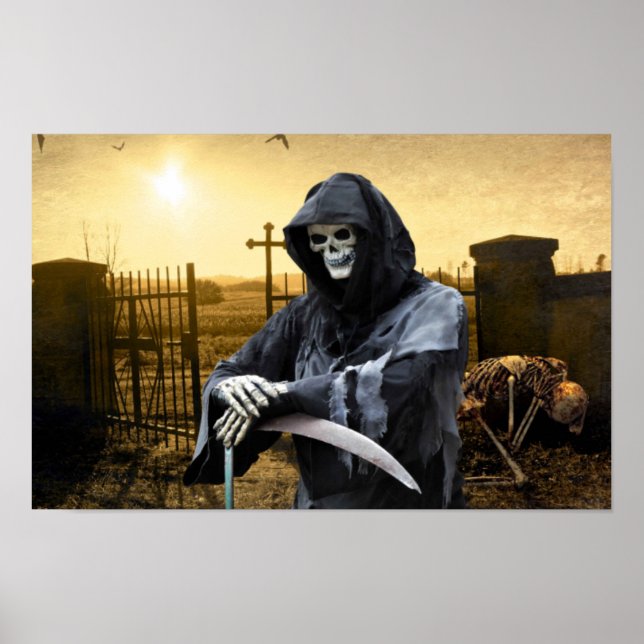 Póster Halloween espeluznante. (Frente)