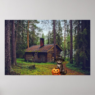Póster Halloween espeluznante.