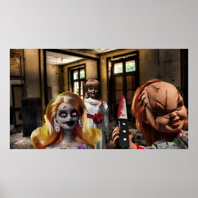 Póster Halloween espeluznante. (Frente)